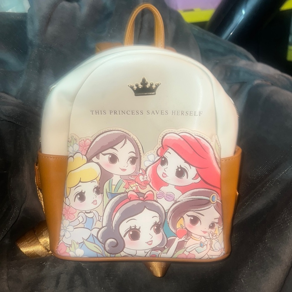 Loungefly Disney Chibi This Princess Saves Herself Mini Backpack RARE